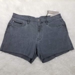 CK Jean Shorts Sateen Sz 29 31 Gray F3